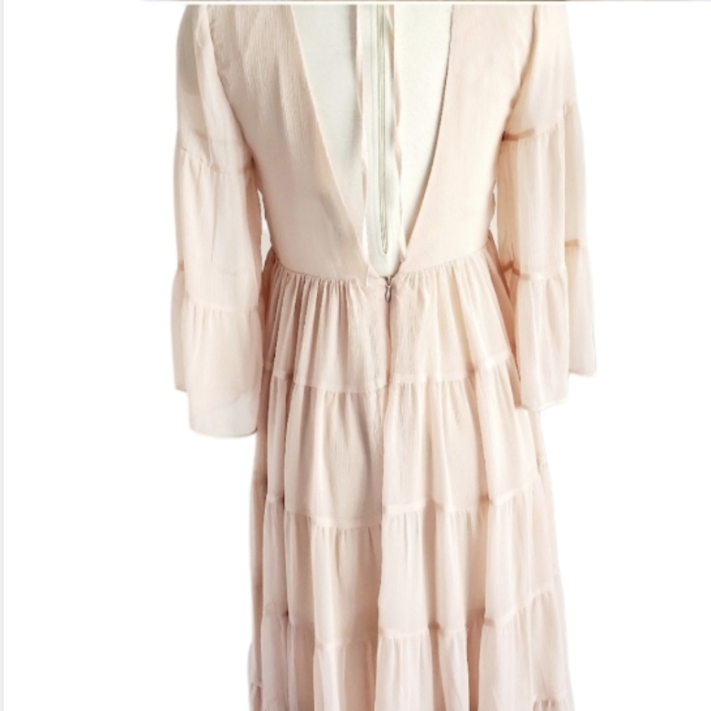 Endless Rose Bell Sleeve Pink Blush Dress - Picture 4 of 8